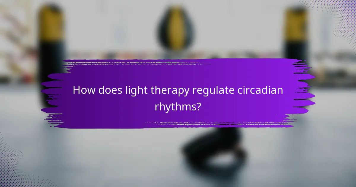 How does light therapy regulate circadian rhythms?