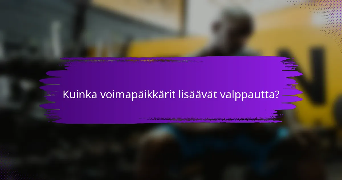 Kuinka voimapäikkärit lisäävät valppautta?